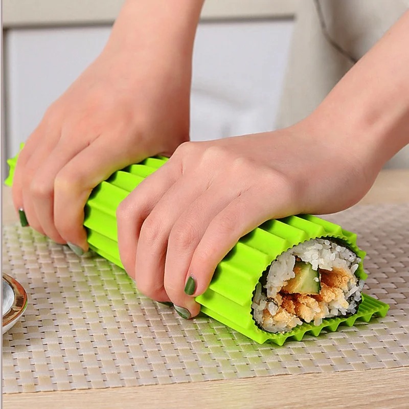 Sushi Making Kit - Silikonowa rolka do sushi Bambusowa imitacja