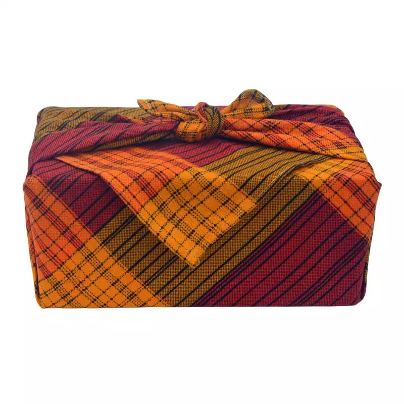 Furoshiki - Klasyczny krawat obrus Retro w kratę