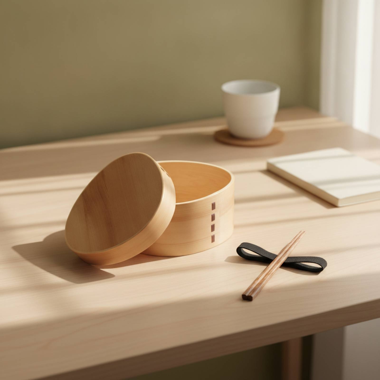 Bento Box - Drewniany pojemnik na lunch w stylu
