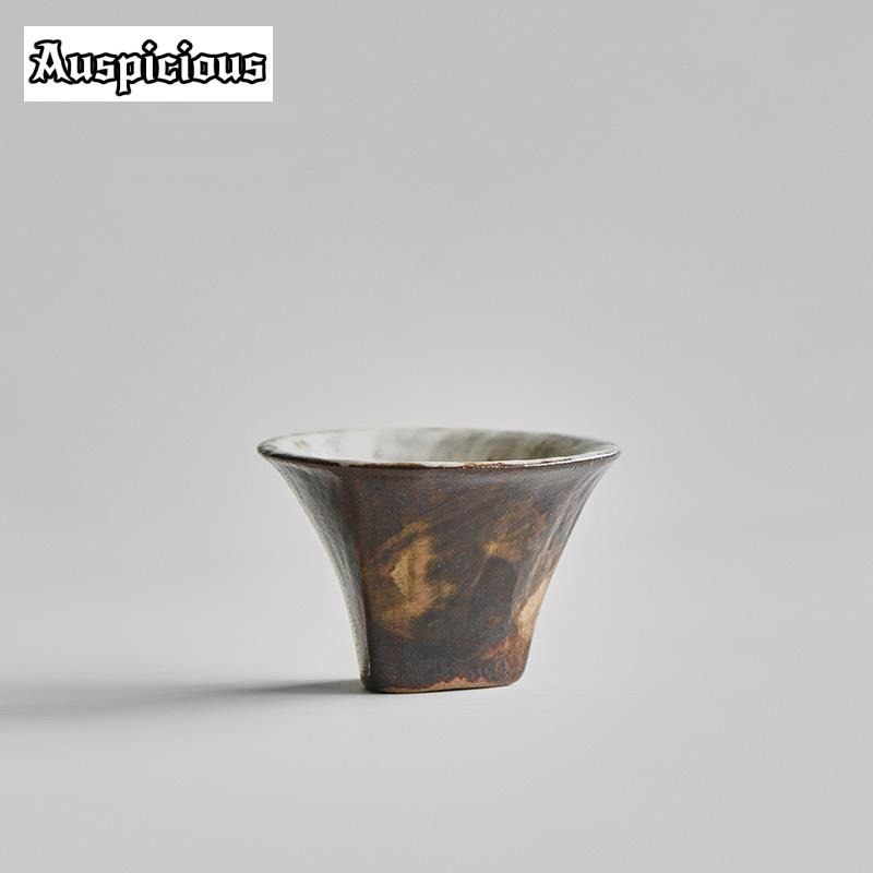 Japanese Pottery - 2 sztuk/zestaw Retro z chropowatej ceramiki