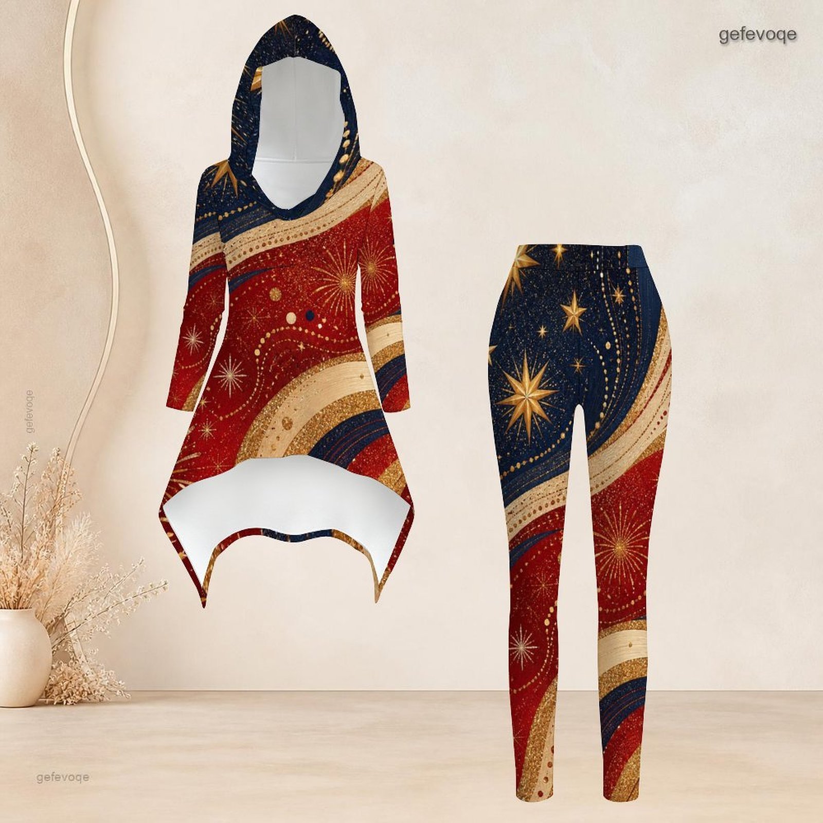 Matcha - Damski modny zestaw casualowy 2-częściowy: bluza