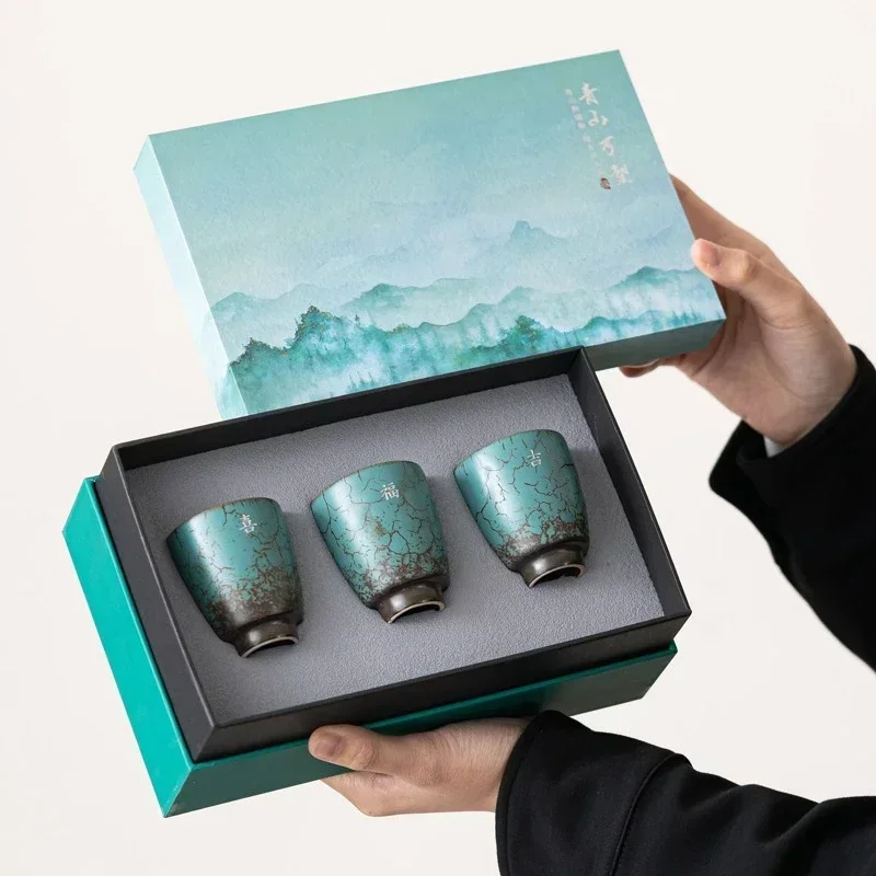 Japanese Pottery - Pudełko upominkowe, filiżanki do espresso, japońska