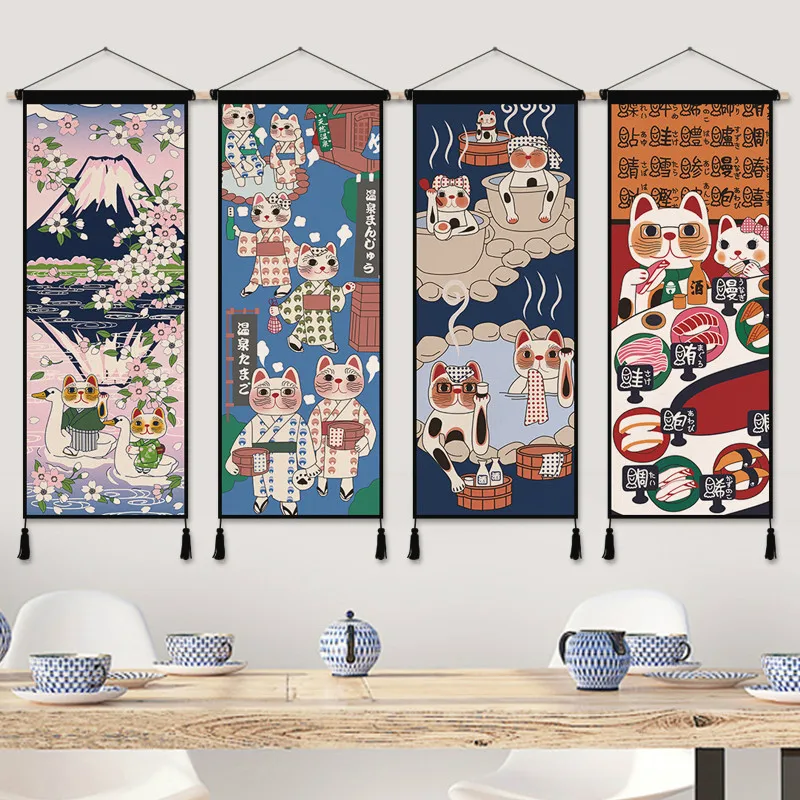 Japanese Lucky Cat Cloth Art A – Japanese Restaurant Lifestyle recenzja i cena